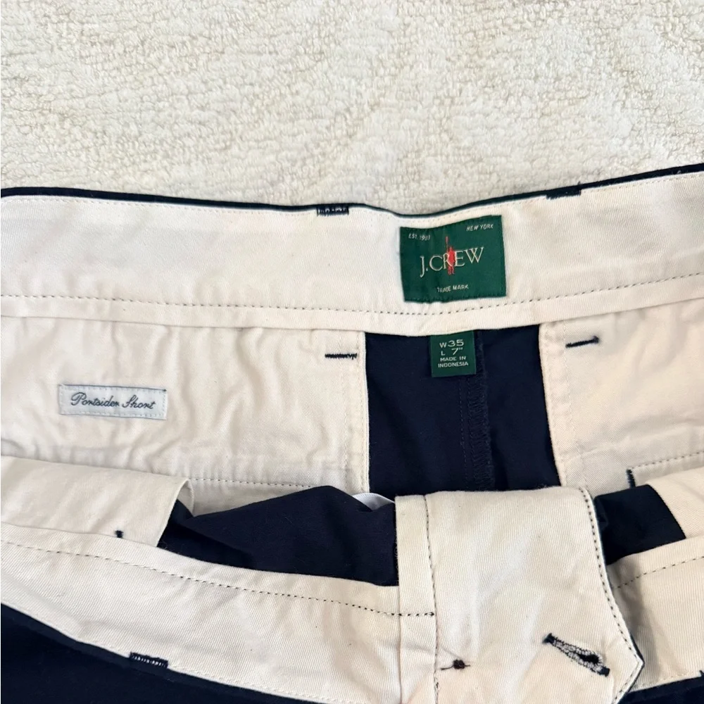 J. Crew Dark Blue Flat‎ Front Shorts 7” Like new.